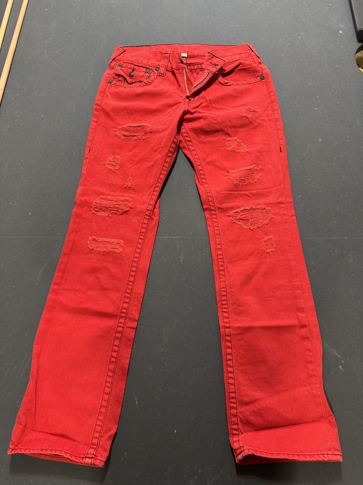 True Religion True Religion Red Denim Size US 31 - 2 Thumbnail