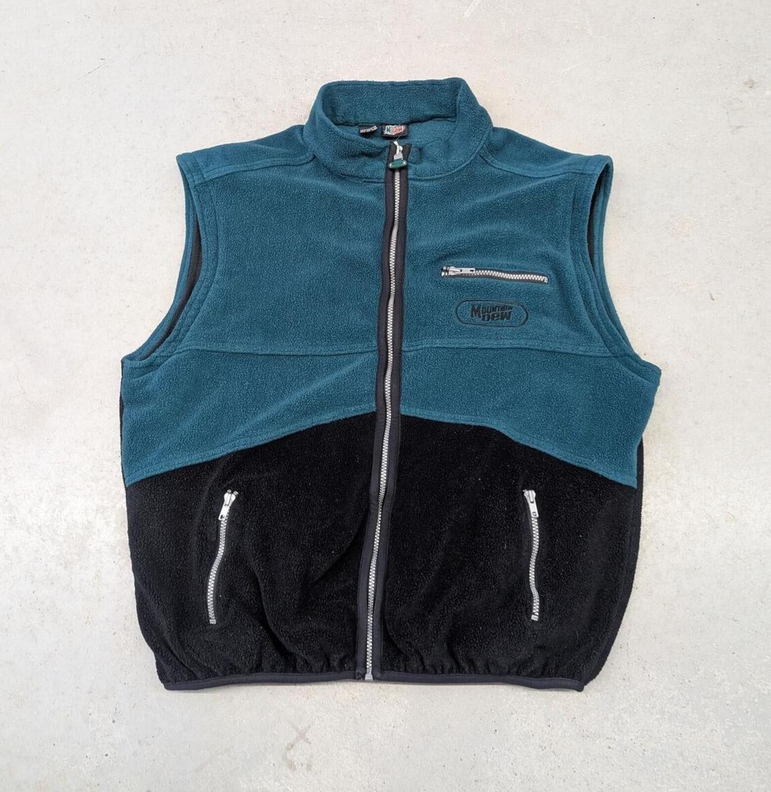 Vintage Vintage 90s Mountain Dew Promotional Fleece Vest Size US L / EU 52-54 / 3 - 1 Thumbnail