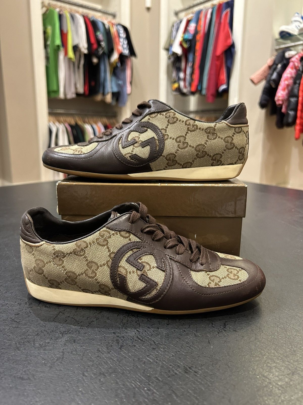 Gucci Gucci GG Monogram Sneakers Size US 4.5 / IT 34.5 - 1 Thumbnail