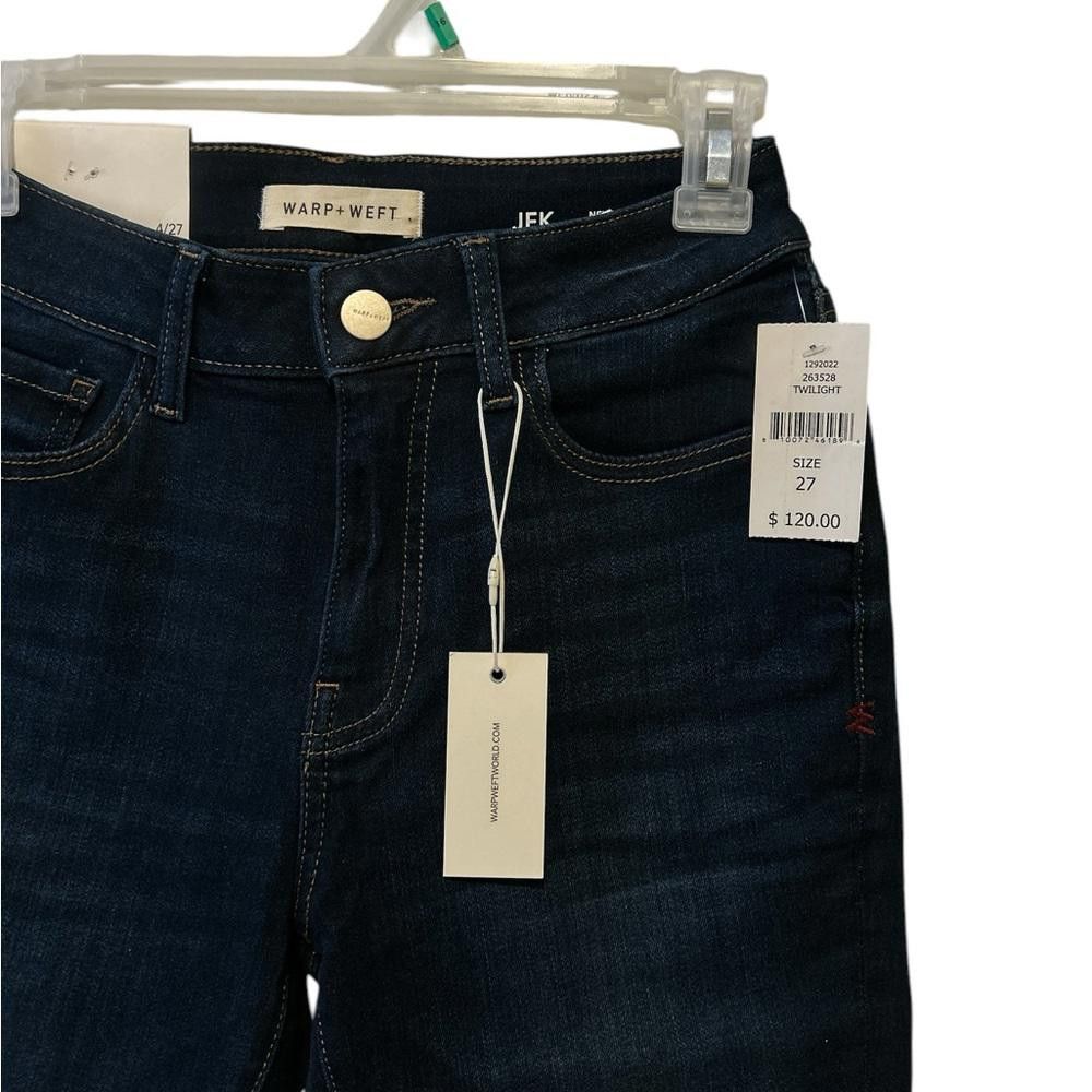 Designer BNWT Warp + Weft JFK Skinny Jeans Size 27 Size 27" / US 4 / IT 40 - 3 Thumbnail