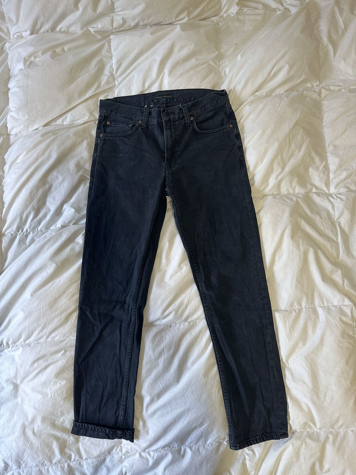 Nudie Jeans Gritty Jackson Forrest Black Jeans 29x30 Size US 29 - 2 Thumbnail
