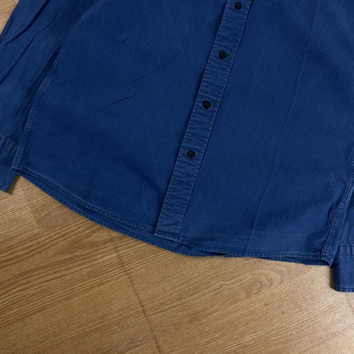 Bape A bathing Ape Button Down Indigo Shirt Size US M / EU 48-50 / 2 - 4 Thumbnail