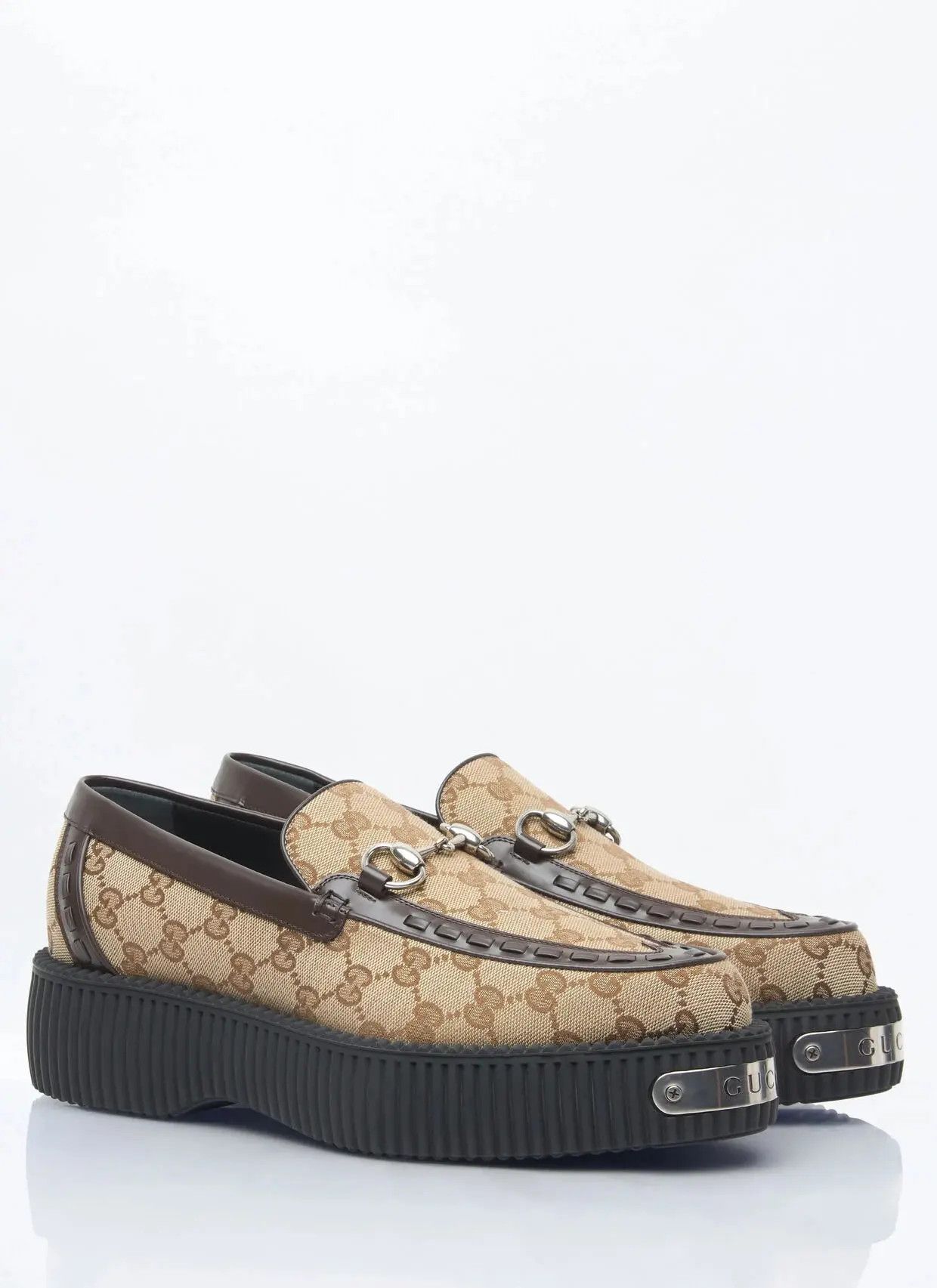 Gucci o1s1wg111025 Men's Gucci Horsebit Creeper Loafers Multicolor Size US 11.5 / EU 44-45 - 3 Thumbnail