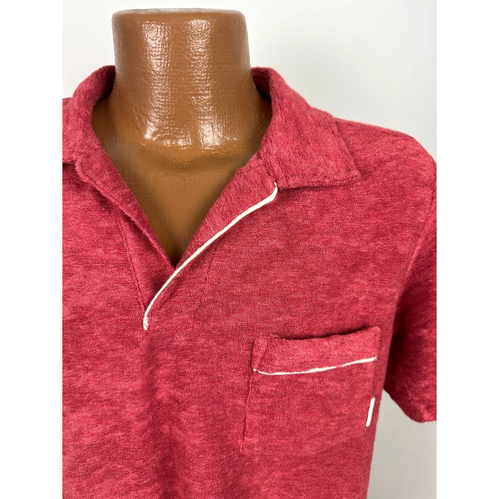Vintage Laguna Polo Shirt Men Small Red Terry Cloth Cotton Polyester Short Sleeve Collared Vintage? No. Size US S / EU 44-46 / 1 - 2 Thumbnail