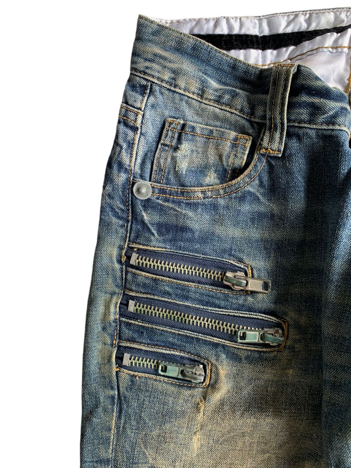 Tornado Mart Army Of No! Skull Punk Style Japanese Distressed Denim🎌☠️ Size US 29 - 9 Thumbnail