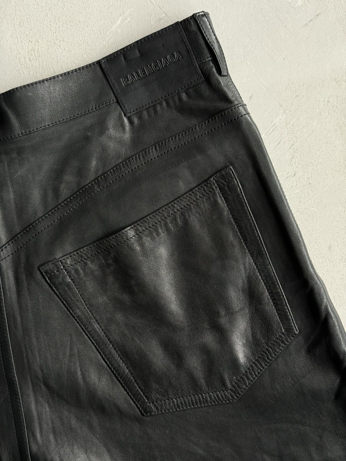 Balenciaga Balenciaga - Sample Baggy Leather Pants Size US 34 / EU 50 - 10 Thumbnail