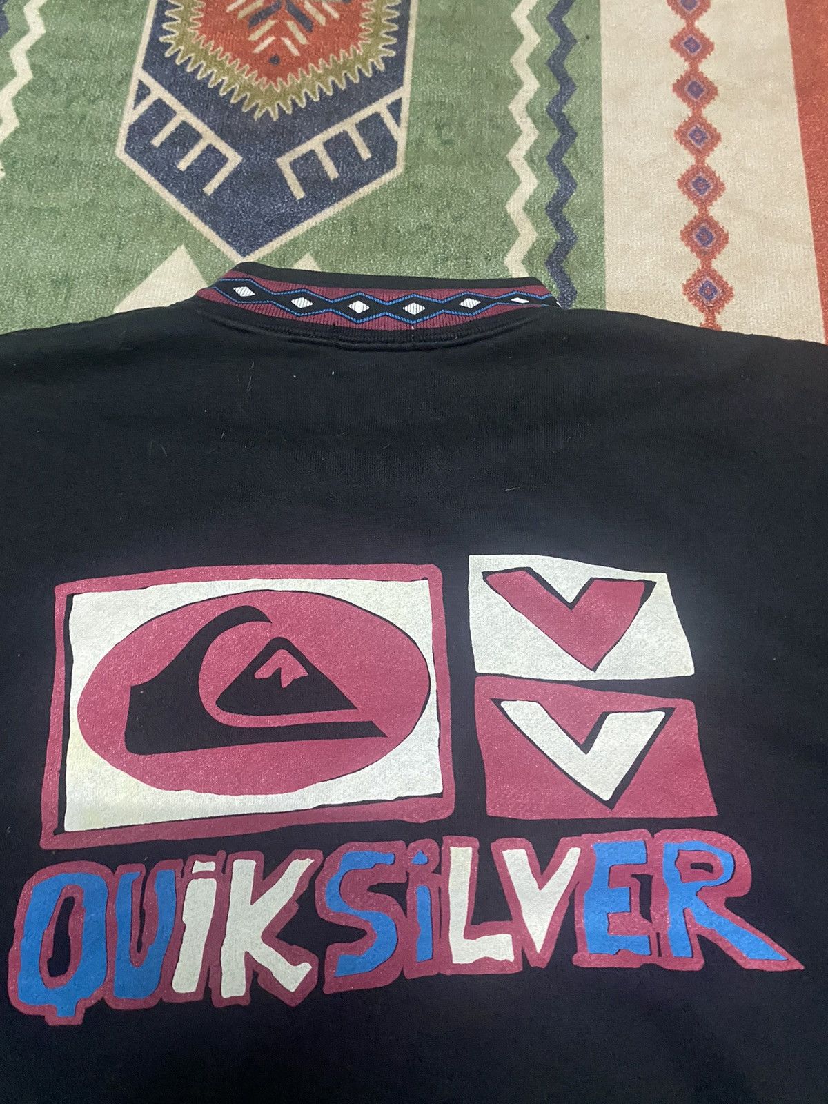 Quiksilver 💥VINTAGE 90s QUIKSILVER NAVAJO ART CREWNECK SWEATSHIRT Size US M / EU 48-50 / 2 - 6 Thumbnail