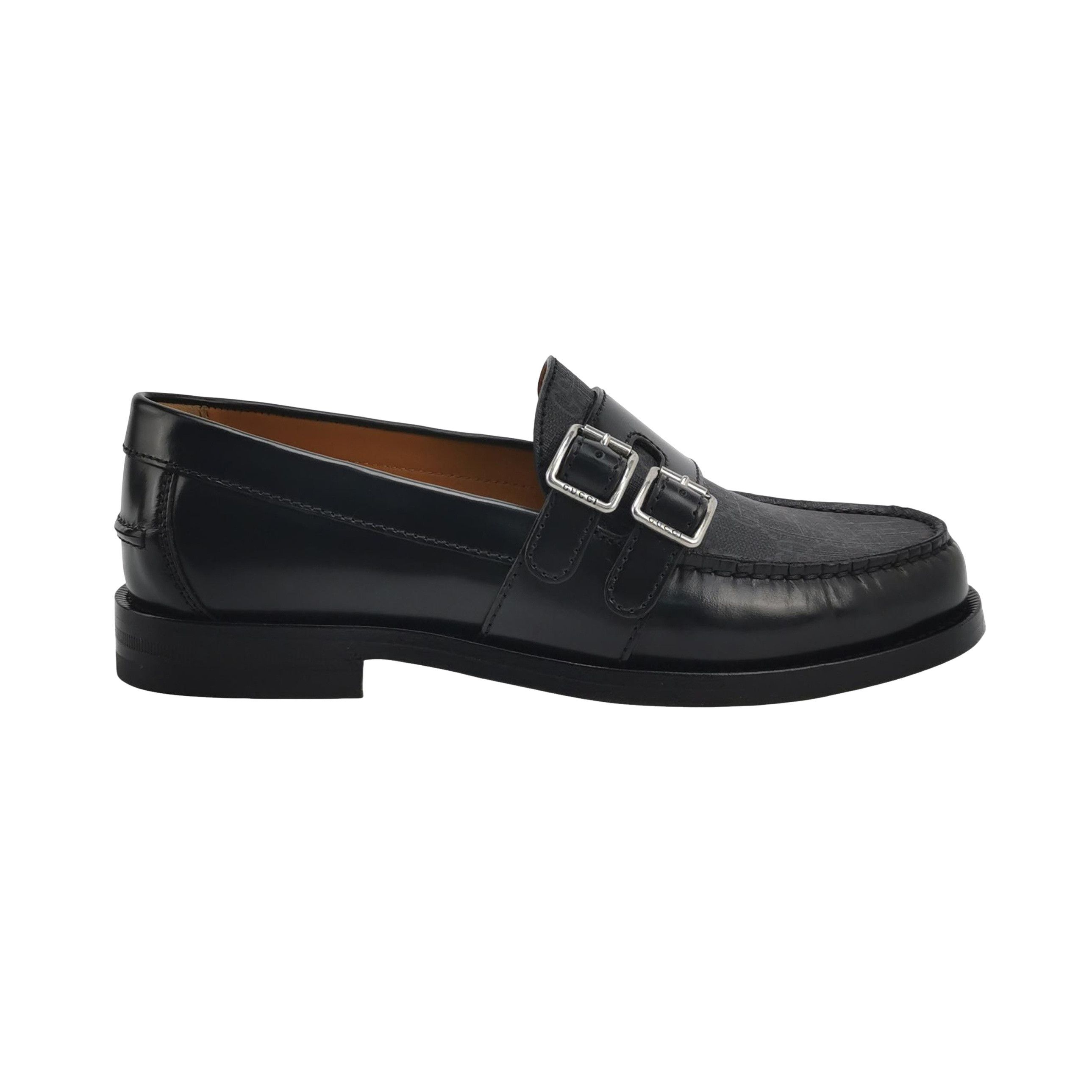 Gucci Gucci GG Monogram Leather Monk Strap Shoes 39 Size US 6 / EU 39 - 1 Thumbnail