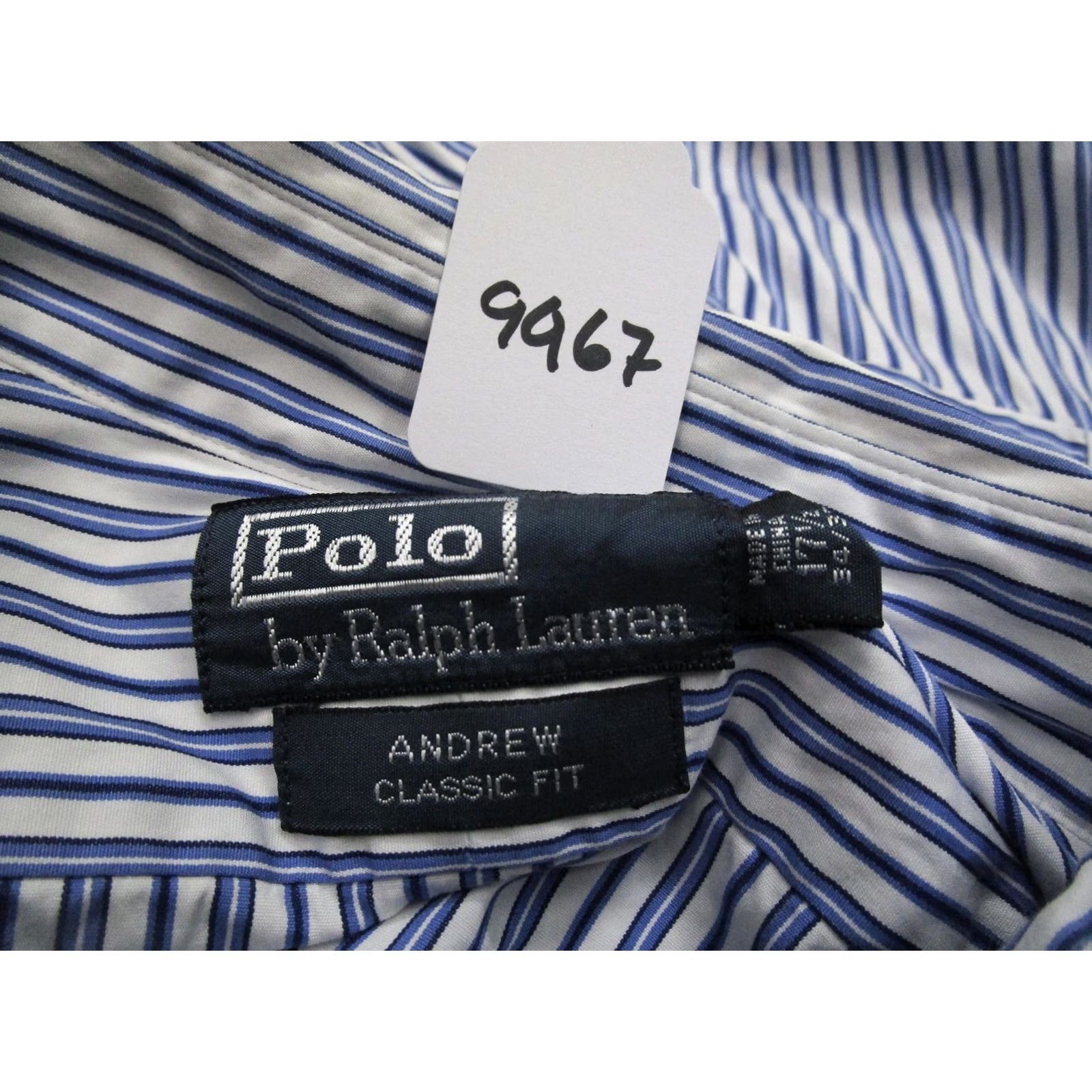 Polo Ralph Lauren Polo Ralph Lauren Shirt Men XL Blue Striped Classic Fit Button Down Size US XL / EU 56 / 4 - 7 Thumbnail