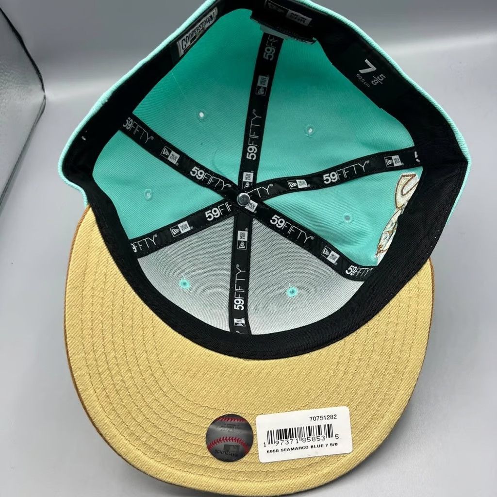 New Era Seattle Mariners Hat Men 7 5/8 59Fifty New Era Fitted Cap Size ONE SIZE - 6 Thumbnail