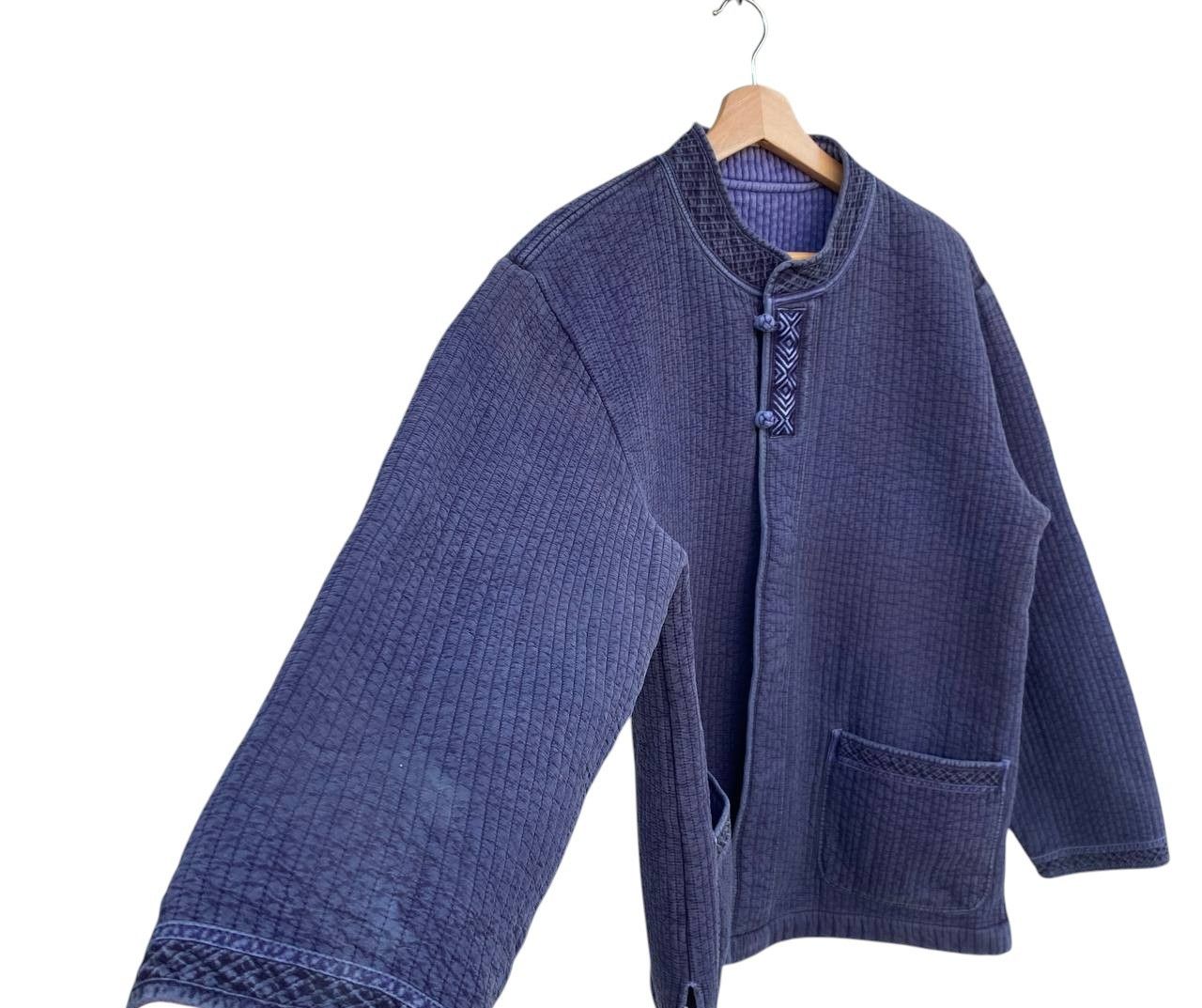 Japanese Brand 90s Vintage Japanese Indigo Blue Quilted KungFu Chore Jacket Size US L / EU 52-54 / 3 - 5 Thumbnail