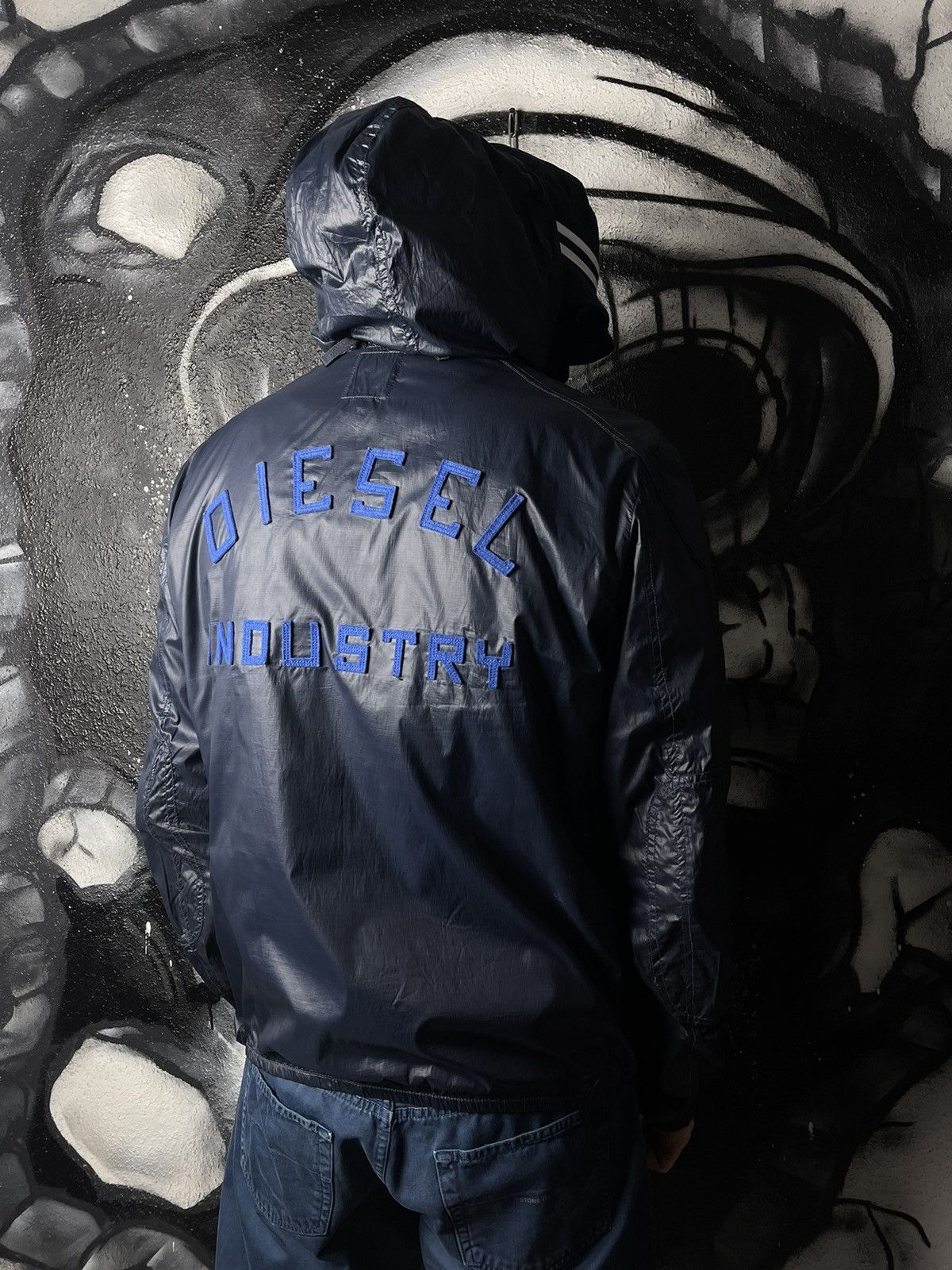 Diesel × Vintage Diesel Industry Lightweight Windbreaker Big Logo Jacket Size US L / EU 52-54 / 3 - 6 Thumbnail