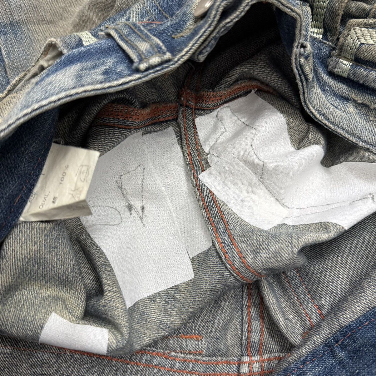 Japanese Brand Japanese Muddy Distressed Whisker Low Rise Denim Pants Size US 29 - 19 Thumbnail