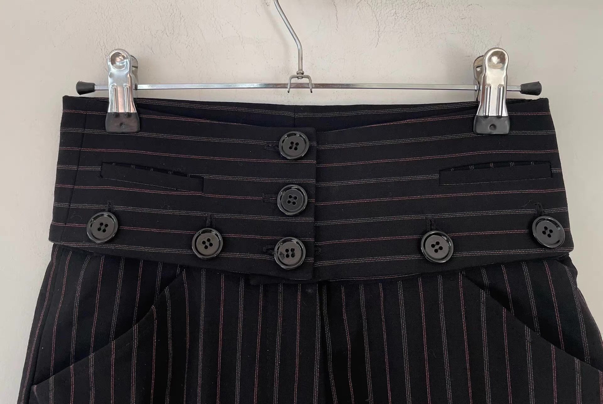 Dolce & Gabbana Dolce & Gabbana Women's High-Waist Wool Trousers Ｑ21 Size 27" / US 4 / IT 40 - 4 Thumbnail