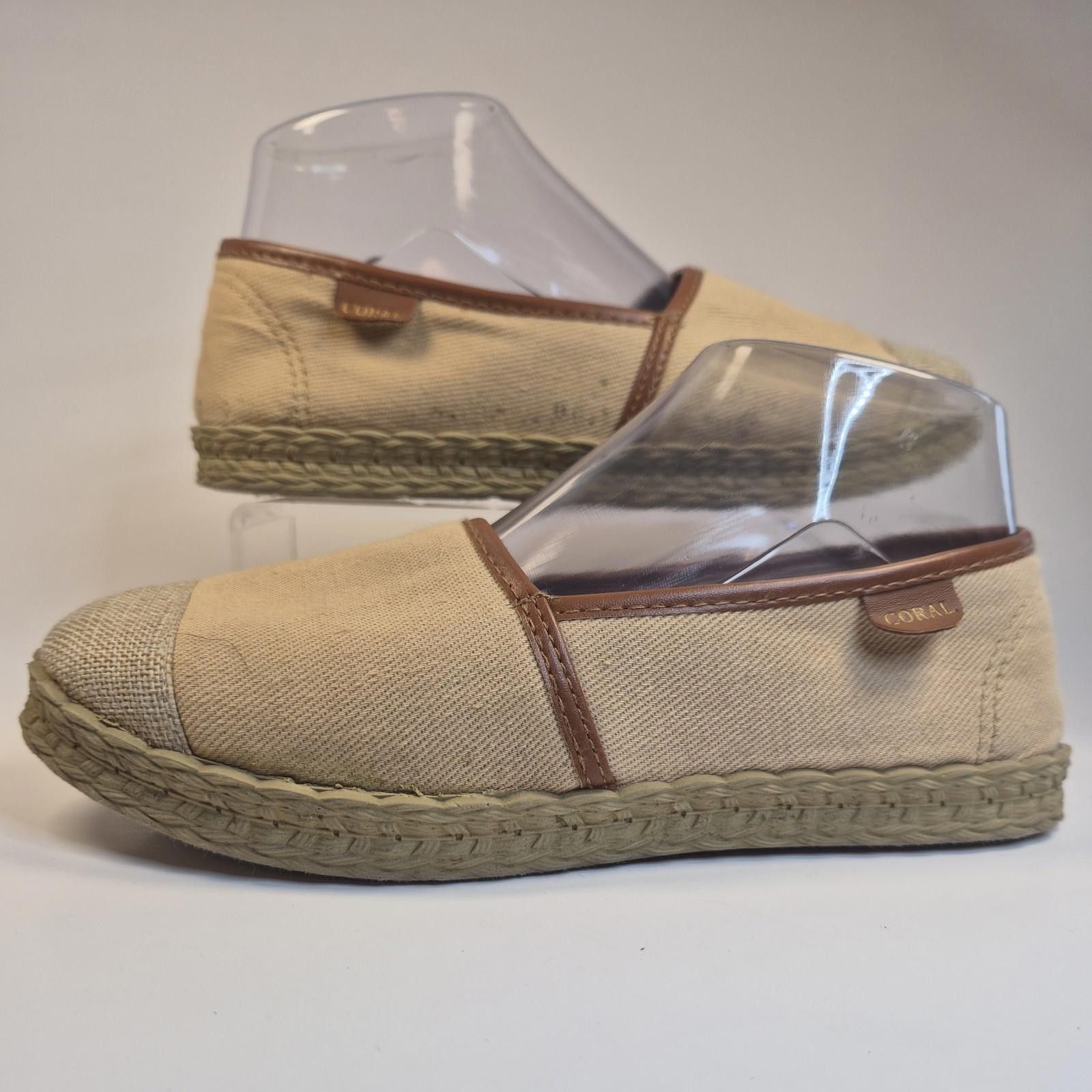Fossil CORAL Flats Women 5 Burlap Roping Casual Slip Loafers Mocs Size US 5 / IT 35 - 4 Thumbnail