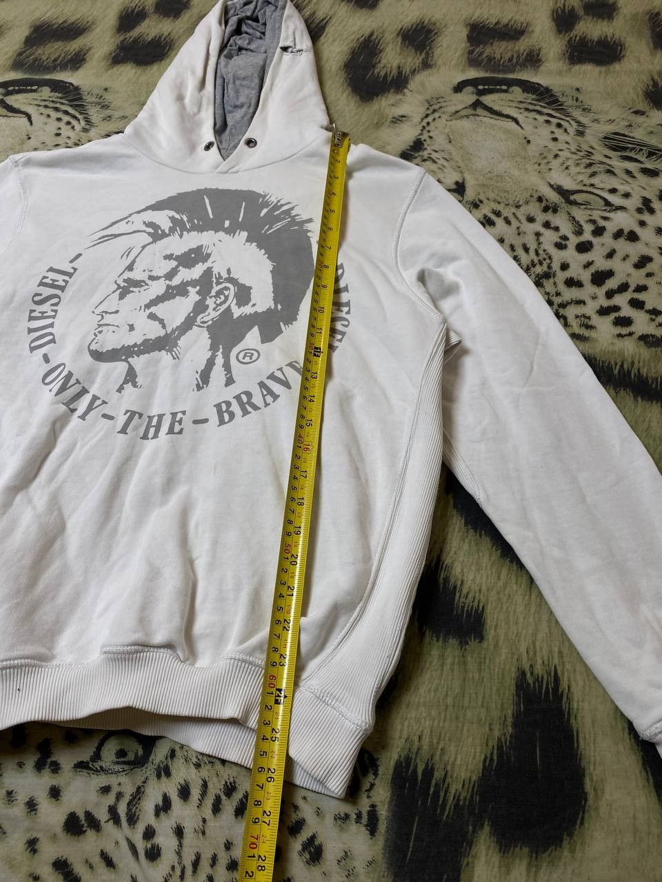 Diesel Streetwear Big Print White Hoodie DIESEL Y2K Size US M / EU 48-50 / 2 - 8 Thumbnail