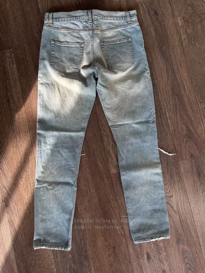 Saint Laurent Paris Saint Laurent Paris Knee Cut Destroyed Denim Pants Size US 30 / EU 46 - 2 Thumbnail