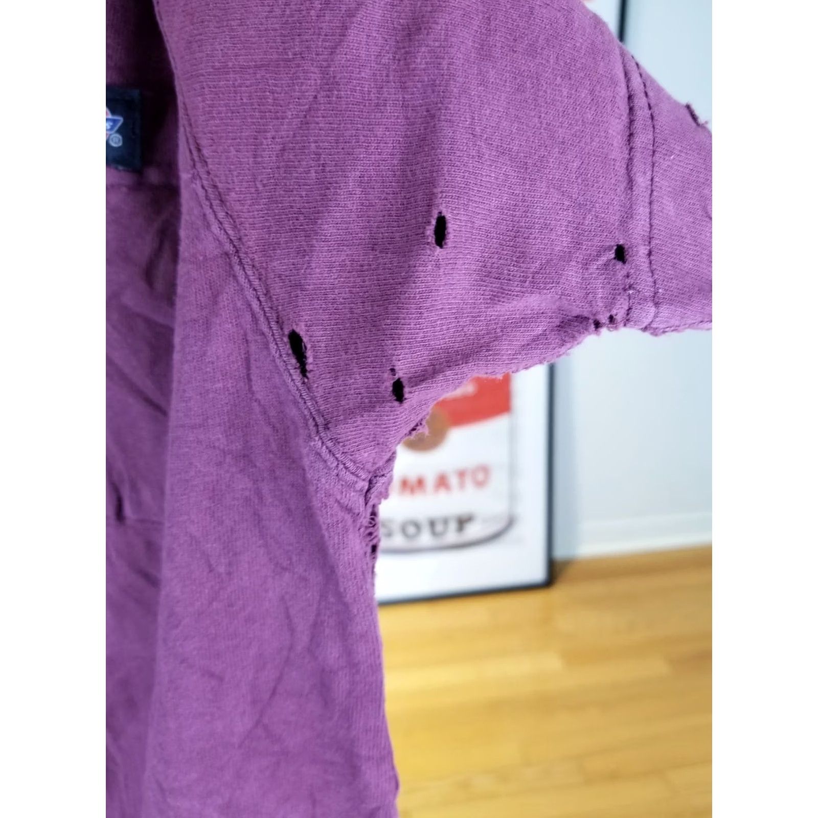 Dickies VINTAGE Y2K DICKIES T-SHIRT BURGUNDY SUN FADED ONE POCKET DISTRESSED TRASHED SZ MEDIUM MENS Size US M / EU 48-50 / 2 - 7 Thumbnail