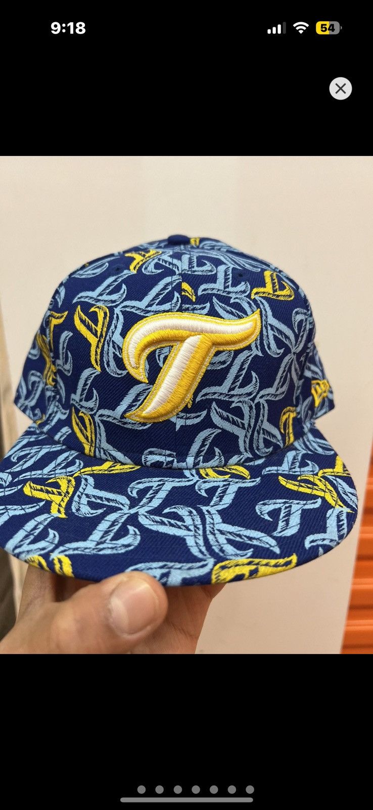 New Era ***FINAL DROP***RARE 00s TORONTO BLUE JAYS AOP FITTED 75/8 Size ONE SIZE - 1 Thumbnail