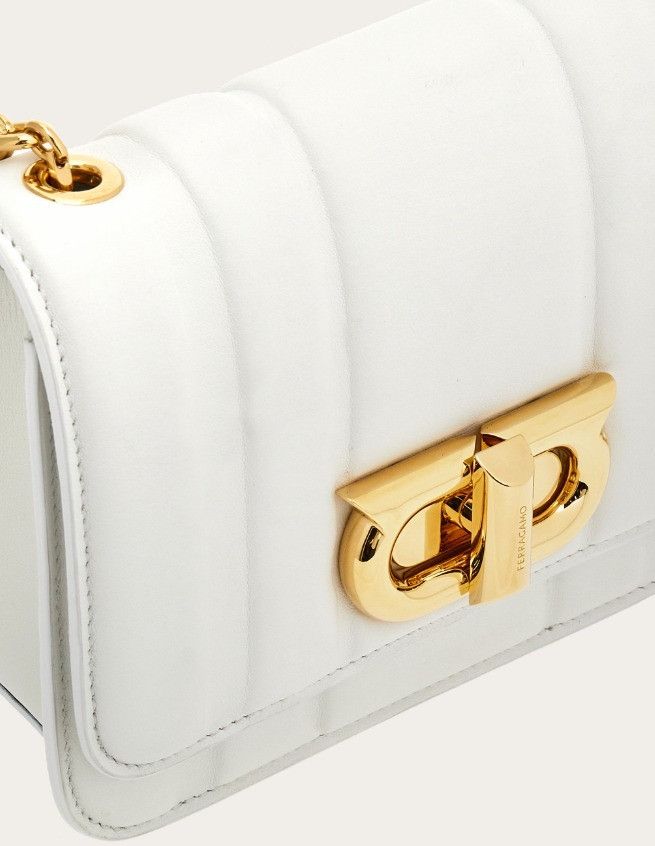 Salvatore Ferragamo o1s1rm0924 Size: OS / Embosse Leather Mini Bag in White Size ONE SIZE - 5 Thumbnail