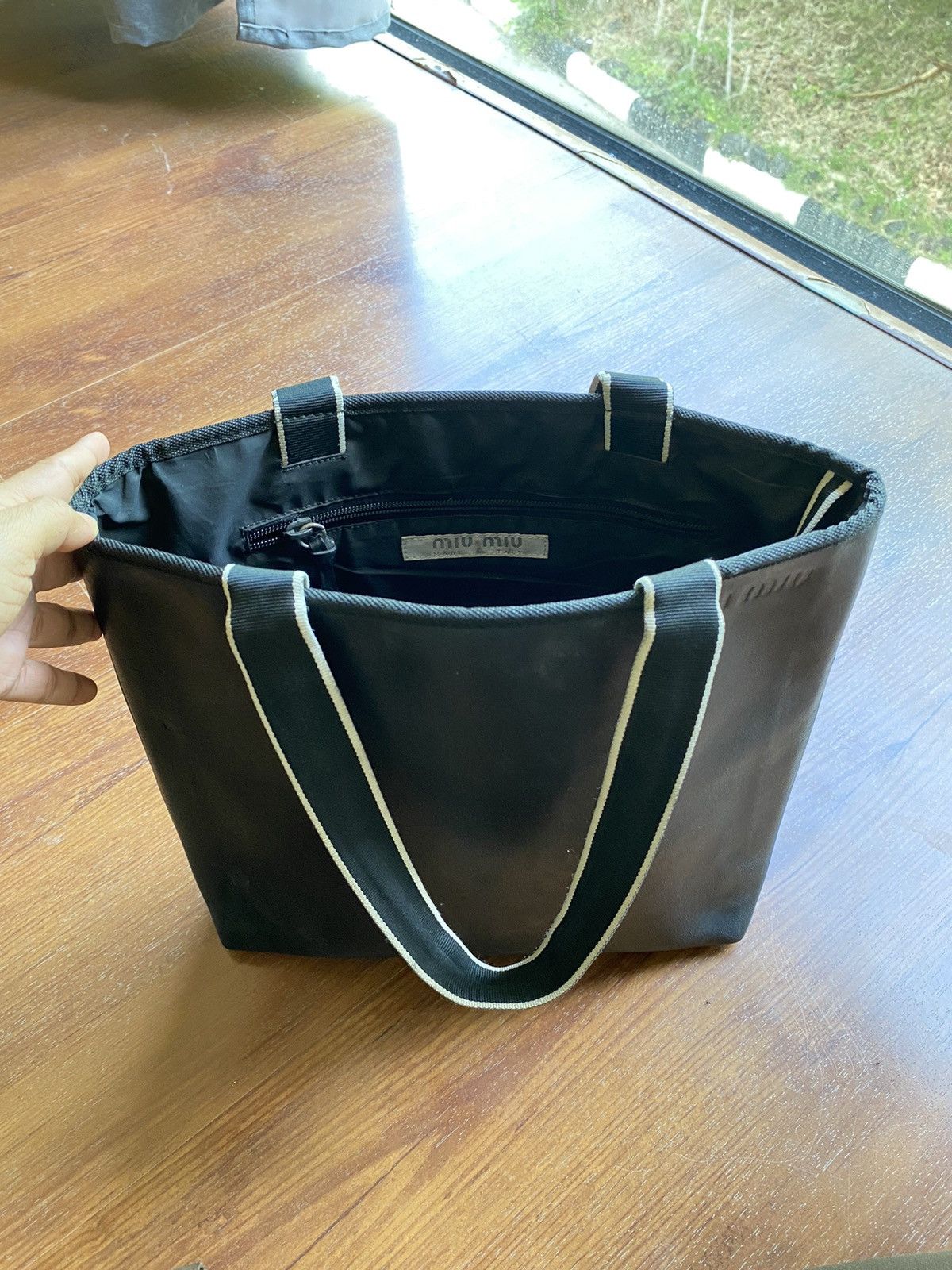 Miu Miu MIU MIU black leather tote bag Size ONE SIZE - 3 Thumbnail