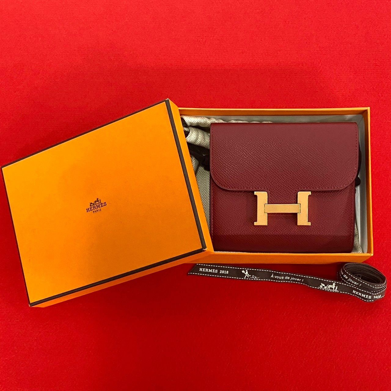 Hermes Hermes Hermes Constance Compact Leather Wallet Leather Short Wallet Stamp C (2018) DUTY FREE for USA Size ONE SIZE - 1 Thumbnail