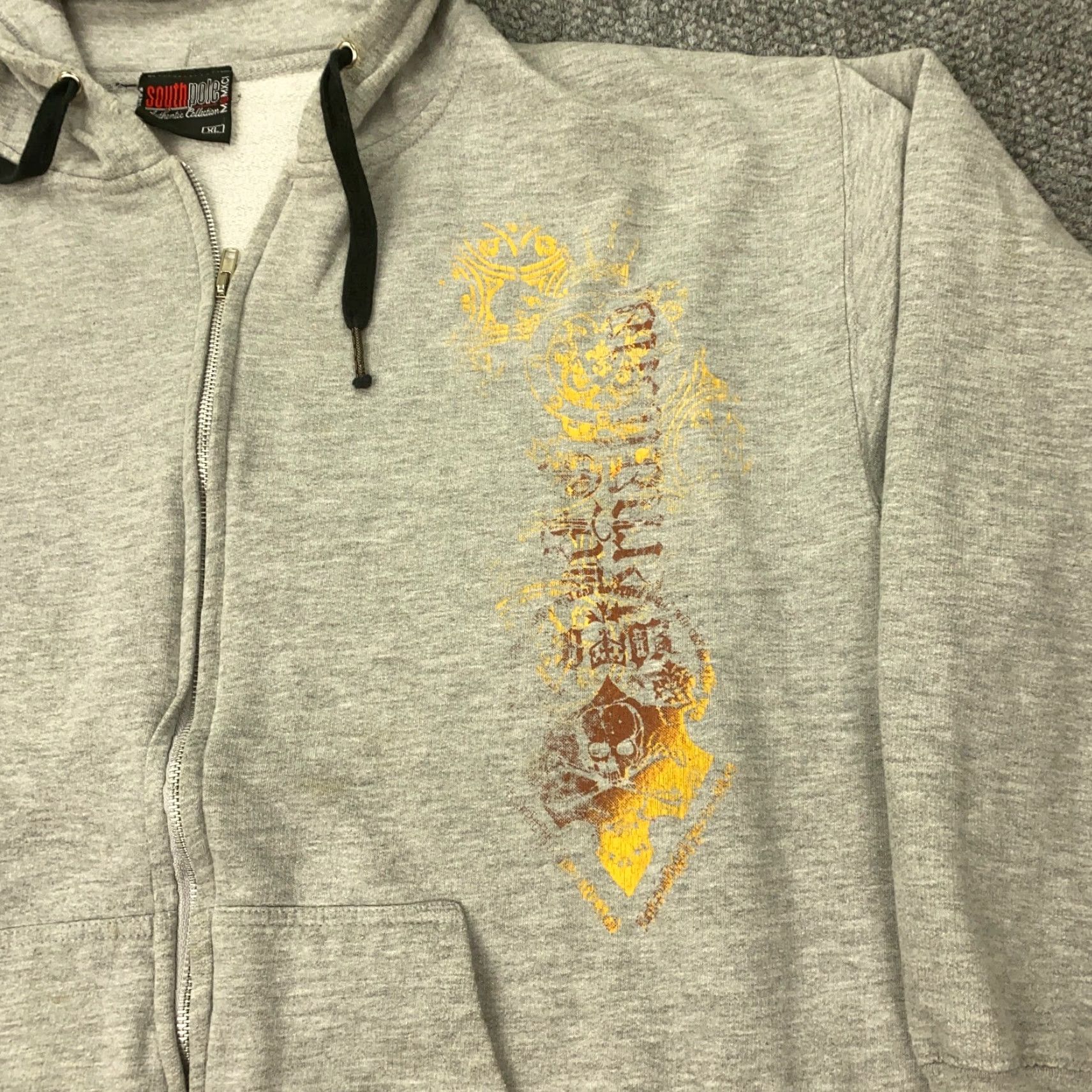 Southpole VINTAGE Southpole Hoodie Adult XL Gray Full Zip Grunge Graphic Print 90s Mens Hoodie Size US XL / EU 56 / 4 - 2 Thumbnail