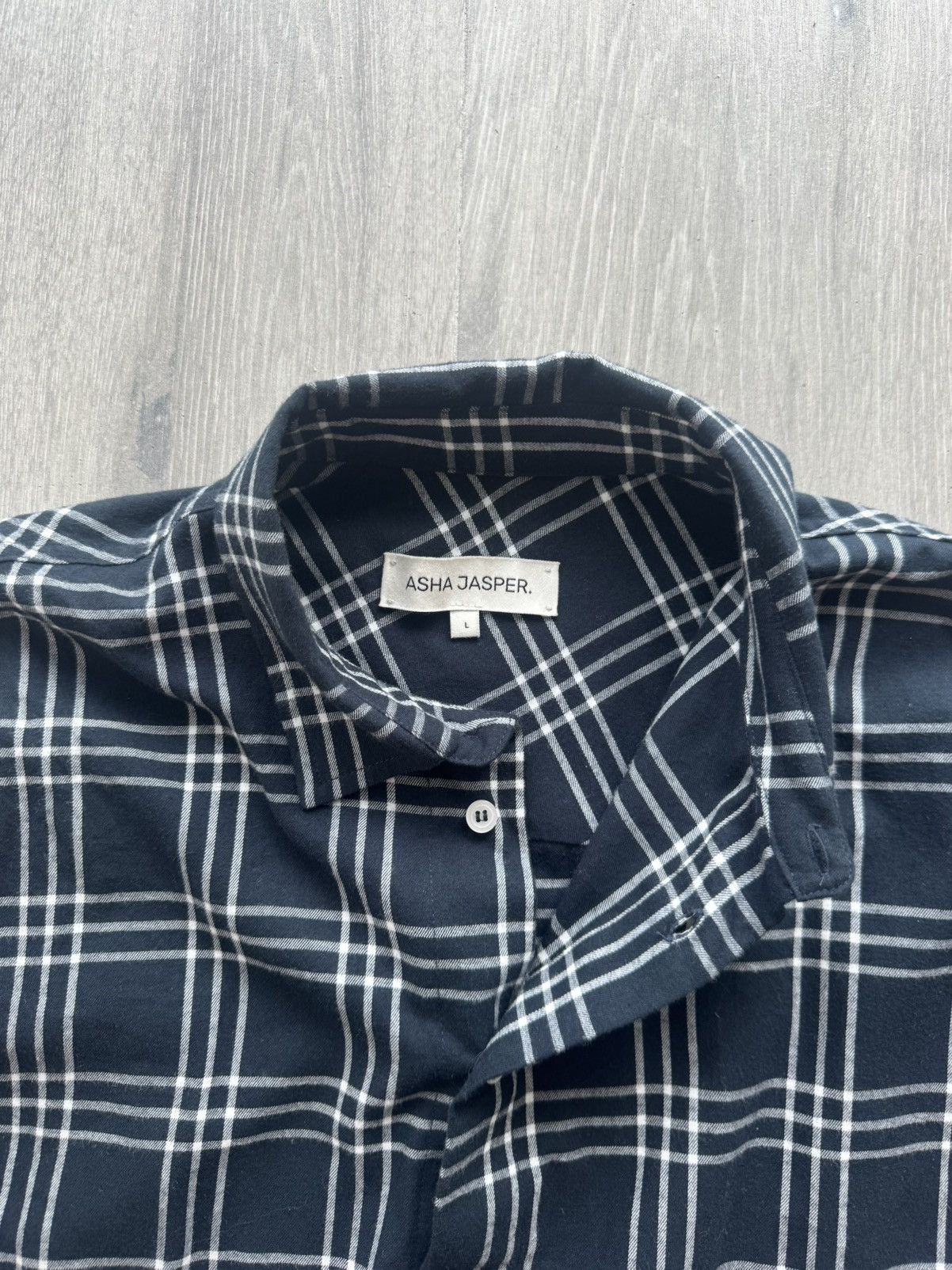 Other Asha Jasper Black/White Grid Shirt Plaid Flannel Size US L / EU 52-54 / 3 - 3 Thumbnail