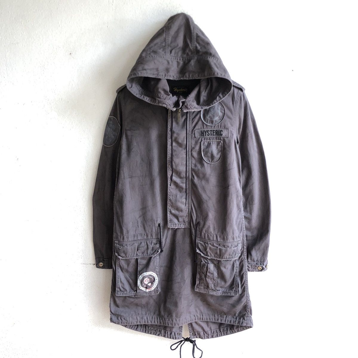 Hysteric Glamour HYSTERIC GLAMOUR Women’s Distressed Military Hooded Jacket Size S / US 4 / IT 40 - 1 Thumbnail