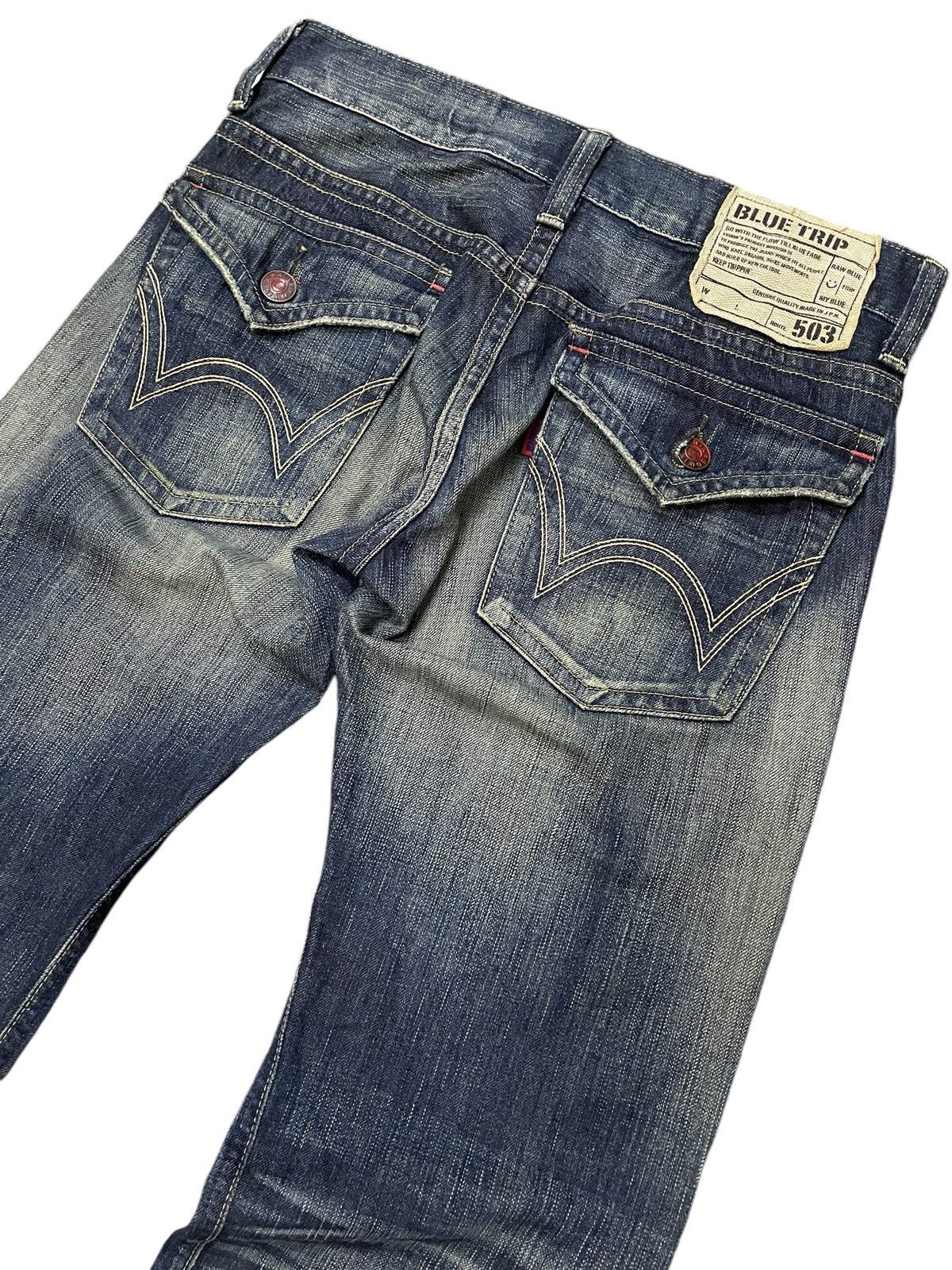 Edwin Edwin 503 Blue Trip Flared Stone Wash Jeans Japan Made Size US 30 / EU 46 - 14 Thumbnail
