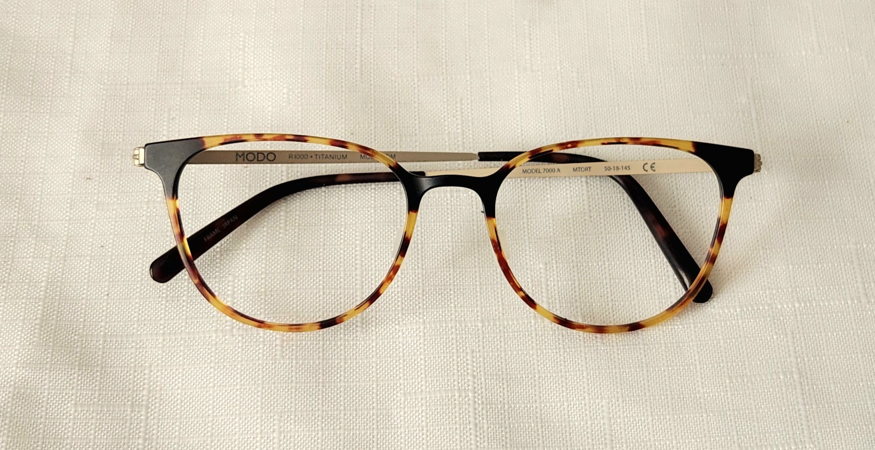 Other MODO Eyeglasses Frames R1000 Titanium Model 7000 Tortoise Size ONE SIZE - 6 Thumbnail