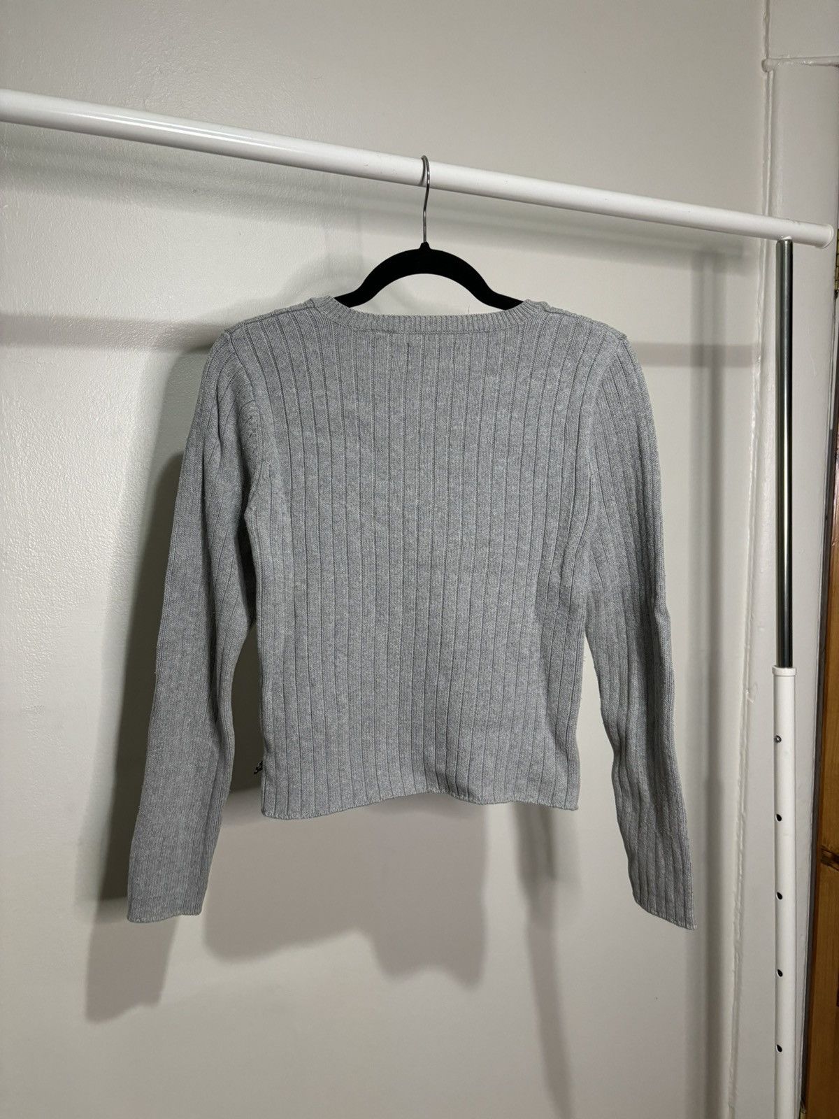 Levi's × Vintage Vintage Y2K Levi's Grey Ribbed Sweater Size S / US 4 / IT 40 - 8 Thumbnail