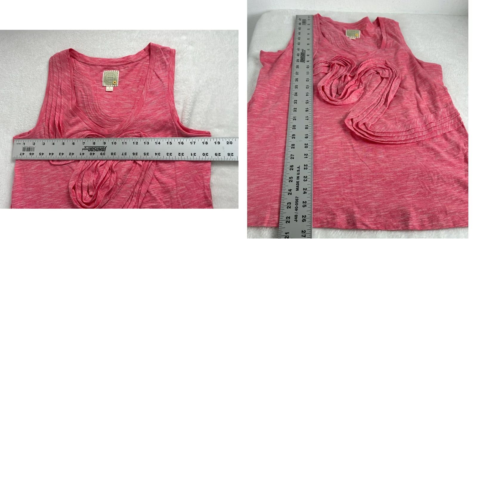 Anthropologie Little Yellow Button Anthropologie Pink Winding Road Tank Top Women's Large NWOT Sleeveless Cotton Scoop Neck Shirt Size L / US 10 / IT 46 - 8 Thumbnail