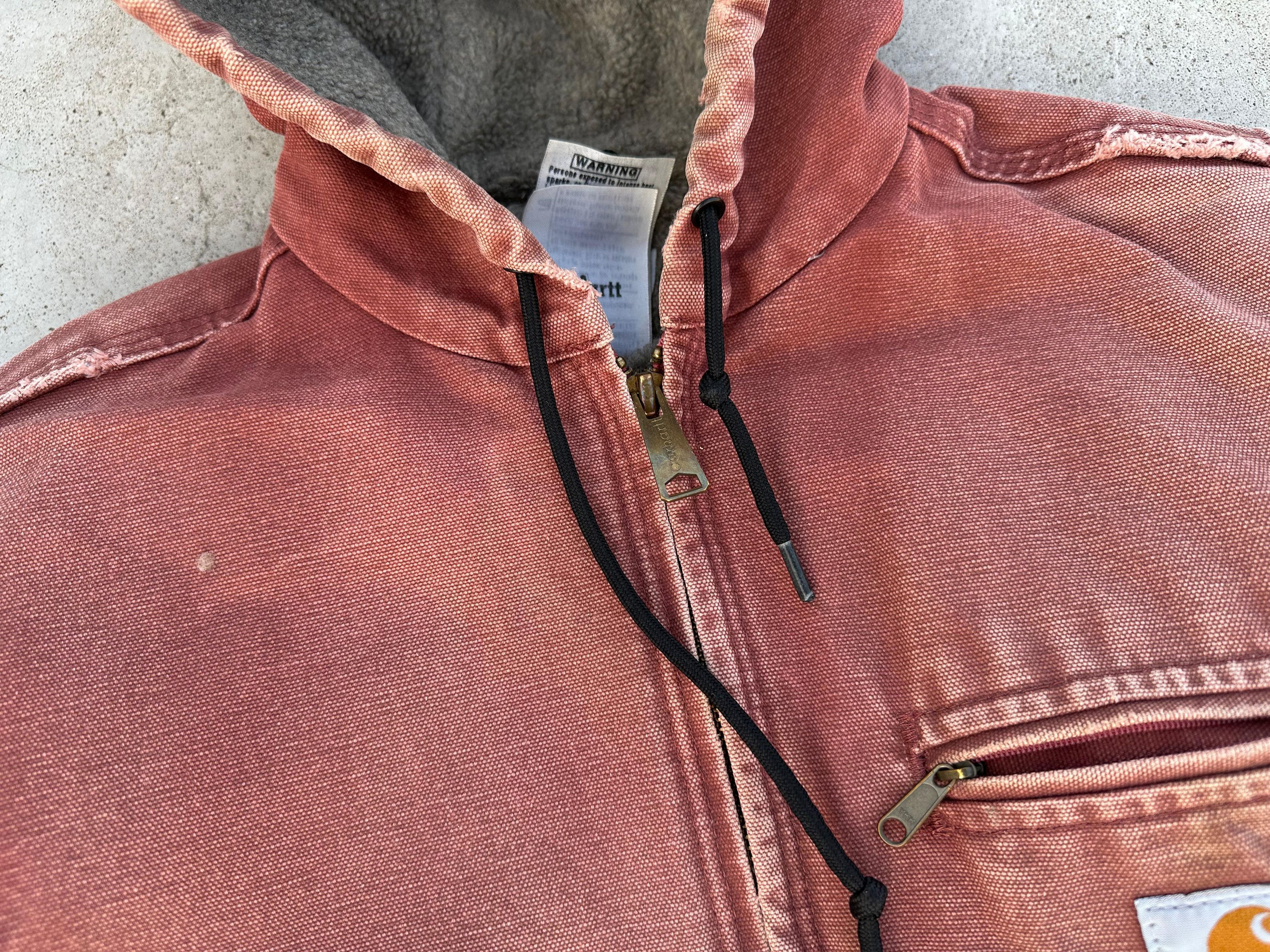 Carhartt Faded pink Vintage Y2K Carhartt Hooded Jacket WJ141 VRS Size US M / EU 48-50 / 2 - 7 Thumbnail