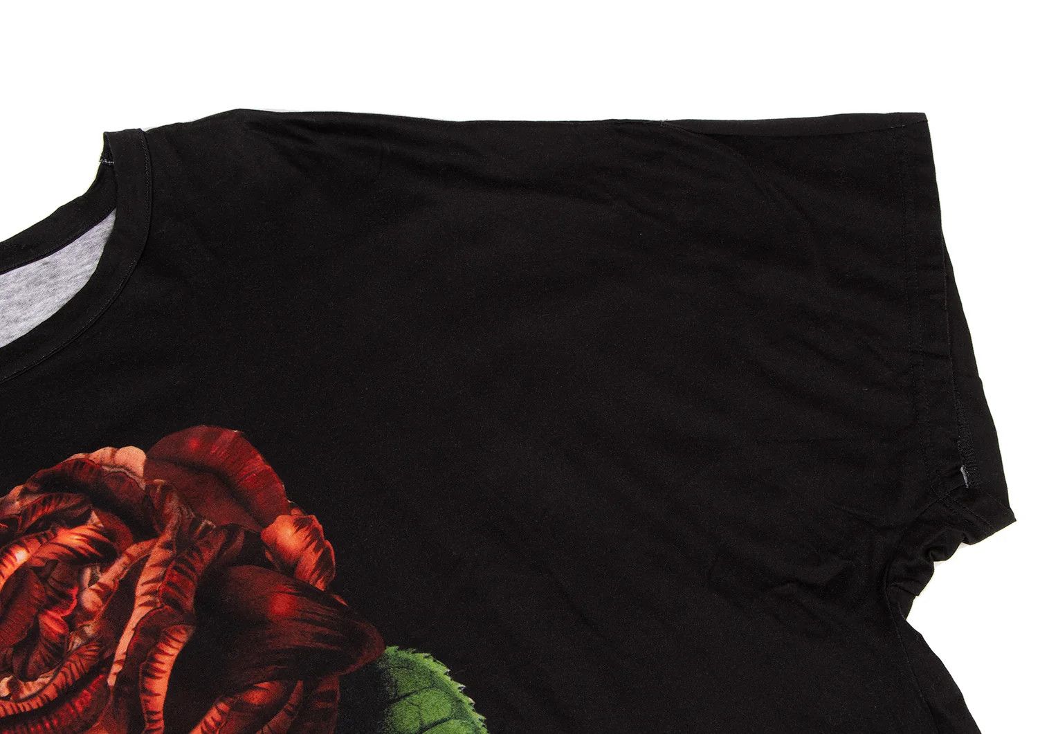 Yohji Yamamoto Cotton Rose Dolman Sleeve Hem T-Shirt Black Red Green Size US M / EU 48-50 / 2 - 5 Thumbnail