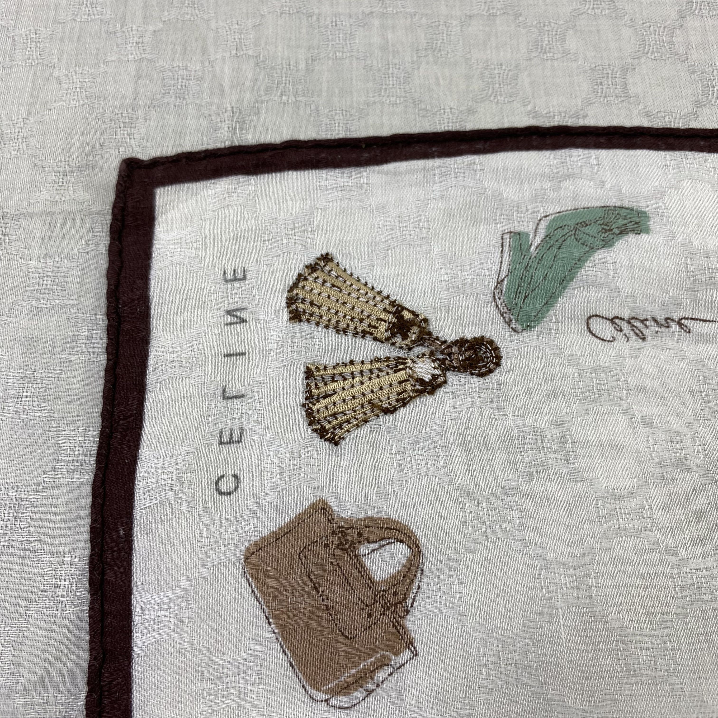 Celine Celine Handkerchief Neckerchief Bandana-B1688 Size ONE SIZE - 6 Thumbnail