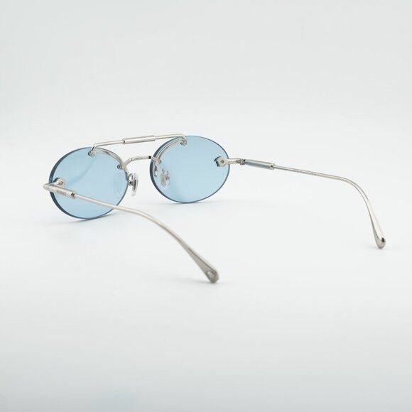 Versace Versace VE2295 1000/1 Sunglasses Silver Oval Frame Size ONE SIZE - 3 Thumbnail