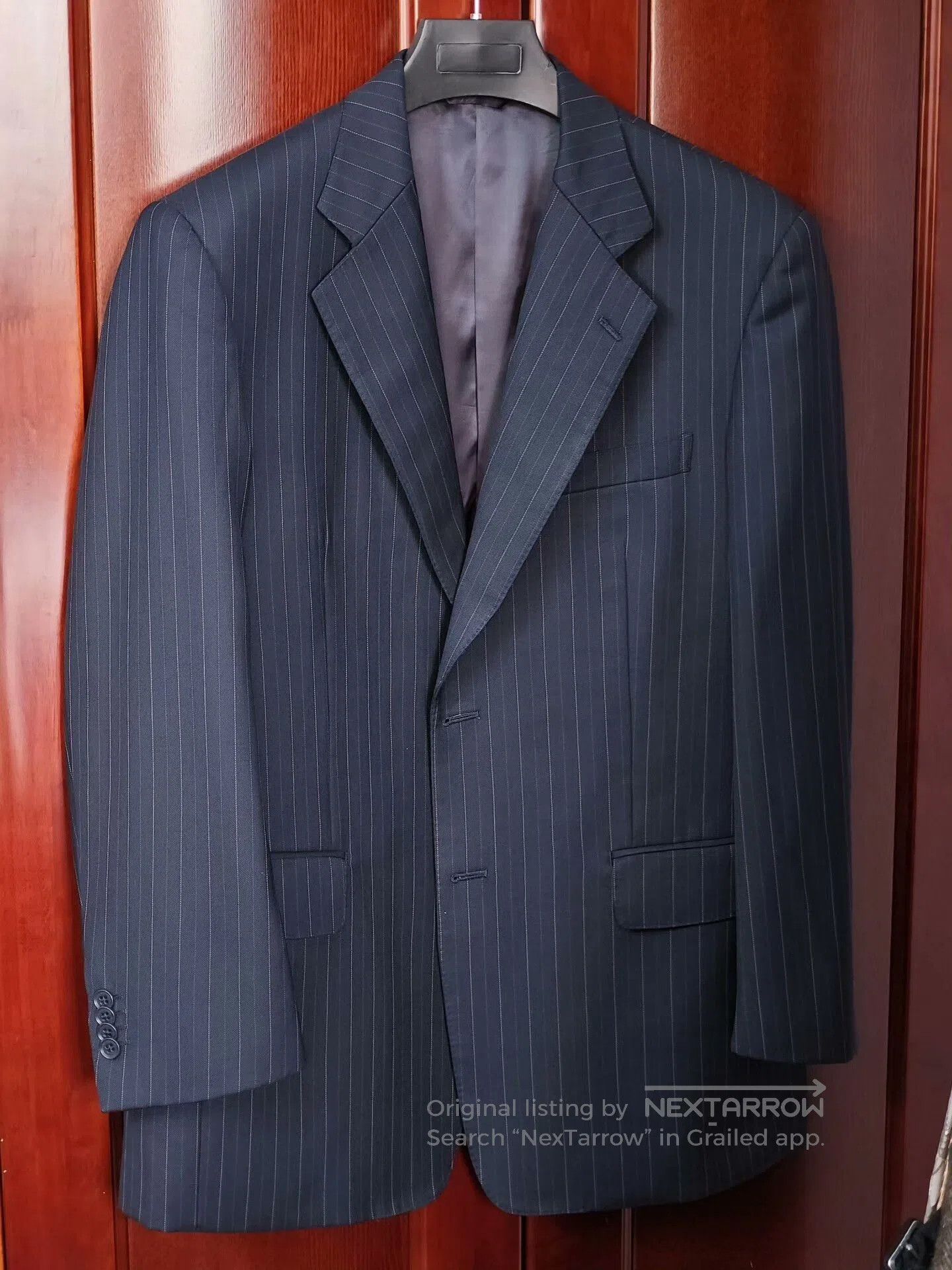 Japanese Brand Dormeuil Custom Wool Blazer Suit. Size US L / EU 52-54 / 3 - 1 Thumbnail