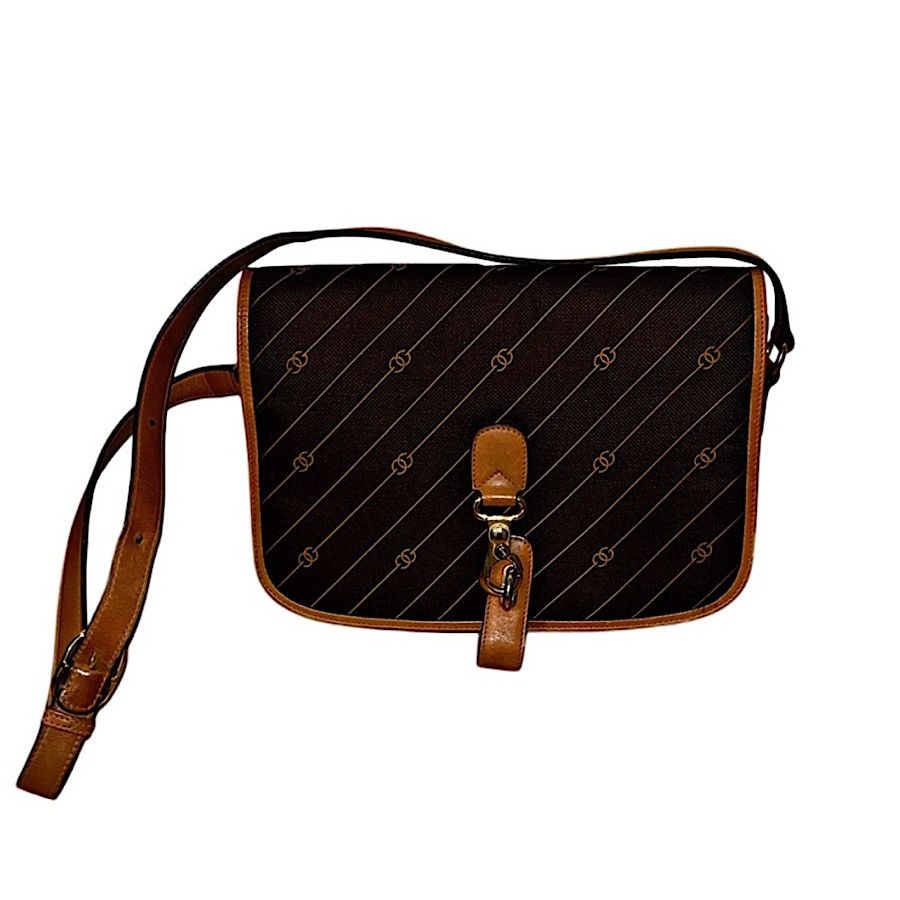 Gucci Authentic Vintage Gucci Striped GG Ring Clasp Crossbody Bag Size ONE SIZE - 1 Thumbnail