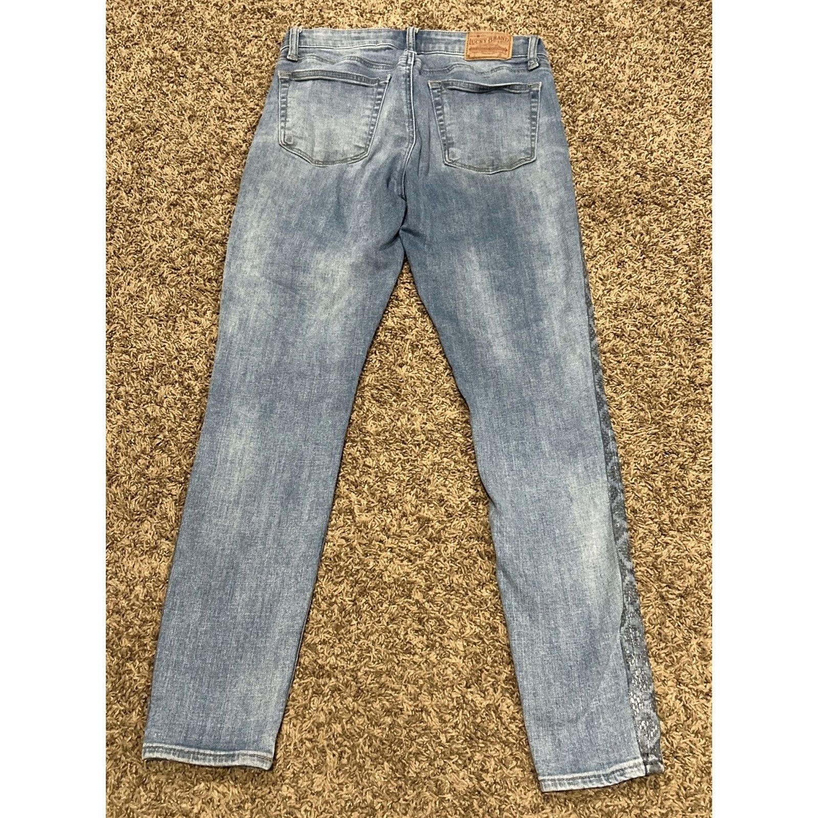 Lucky Brand Lucky Brand Ava Skinny Denim Jeans Blue Stretch Size 4 Regular Women 90s Style Knit? Size 27" / US 4 / IT 40 - 4 Thumbnail