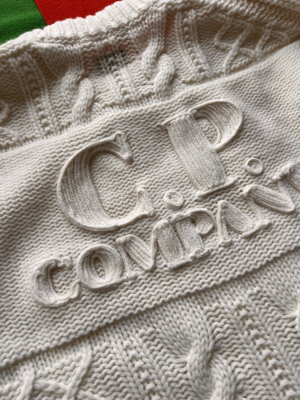 C.P. Company L C.P. Company Cable Knit Sweater Off White pullover jumper Size US L / EU 52-54 / 3 - 13 Thumbnail