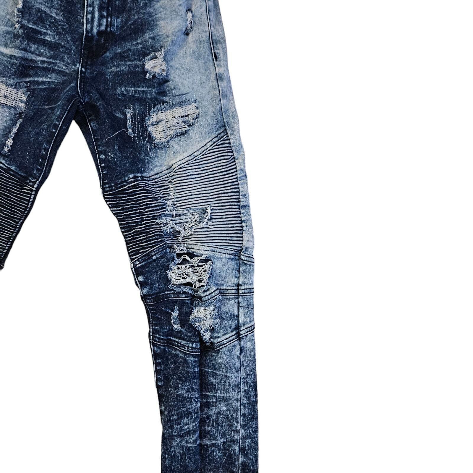 Designer Decibel Jeans Distressed Denim Straight Leg Blue Size 28X32 Size US 28 / EU 44 - 3 Thumbnail
