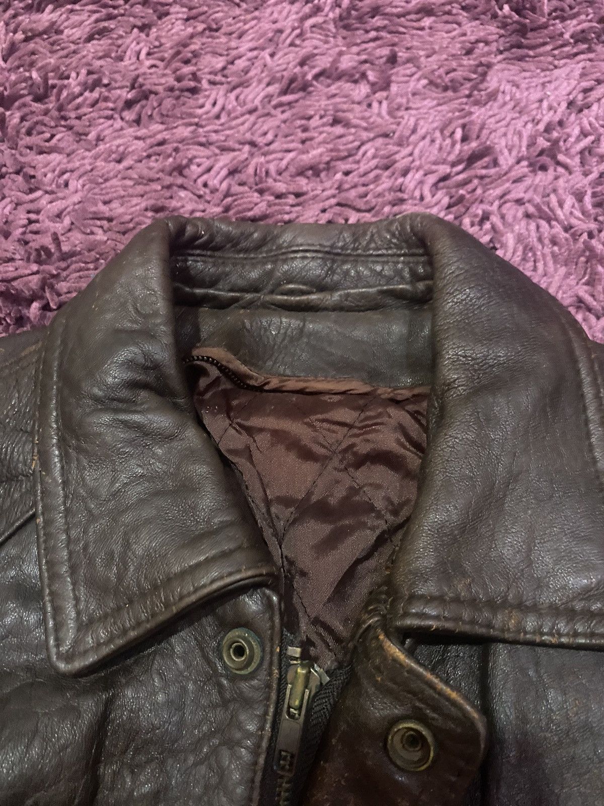 Japanese Brand × Vintage Vintage Leather Like Flight Jacket Size US M / EU 48-50 / 2 - 8 Thumbnail