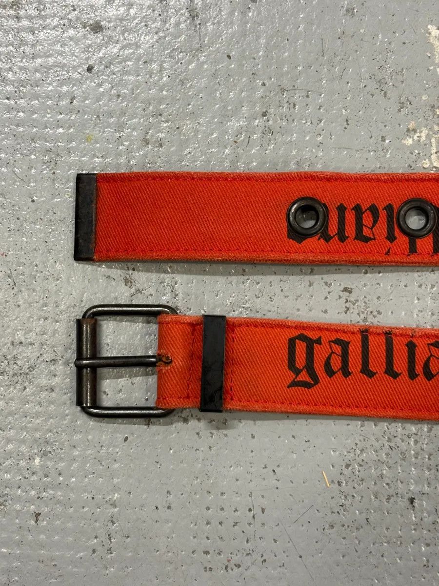 John Galliano John Galliano Orange Canvas Gothic Belt Size ONE SIZE - 4 Thumbnail