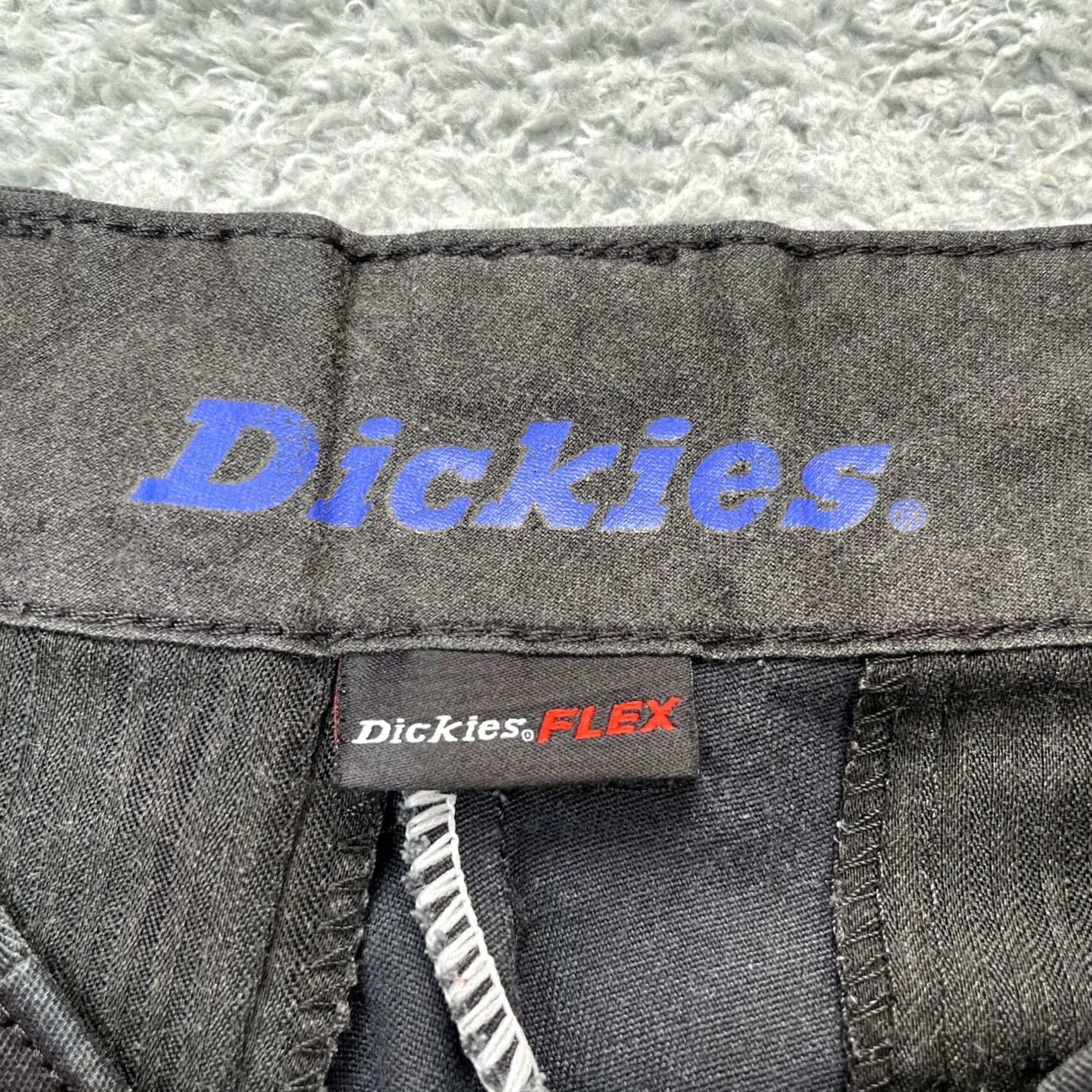 Dickies Dickies Pants Mens 29x30 Black Flex 850 Slim Fit Tapered Leg Chino Cotton Casual Sl m Size US 29 - 3 Thumbnail