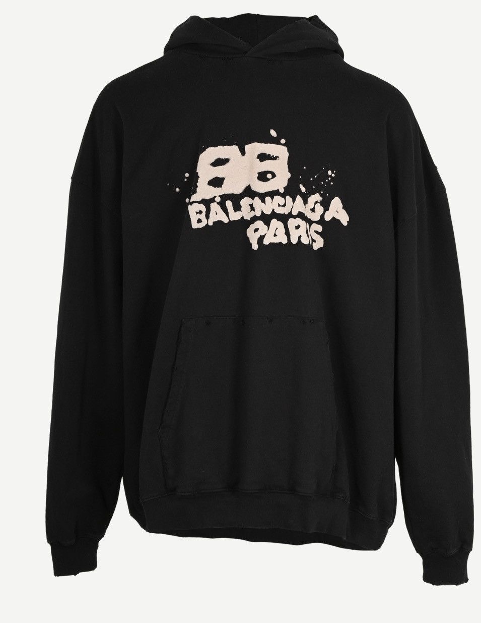 Balenciaga BALENCIAGA OVERSIZED BB SPRAY LOGO HOODIE Size US XXS / EU 40 - 1 Thumbnail