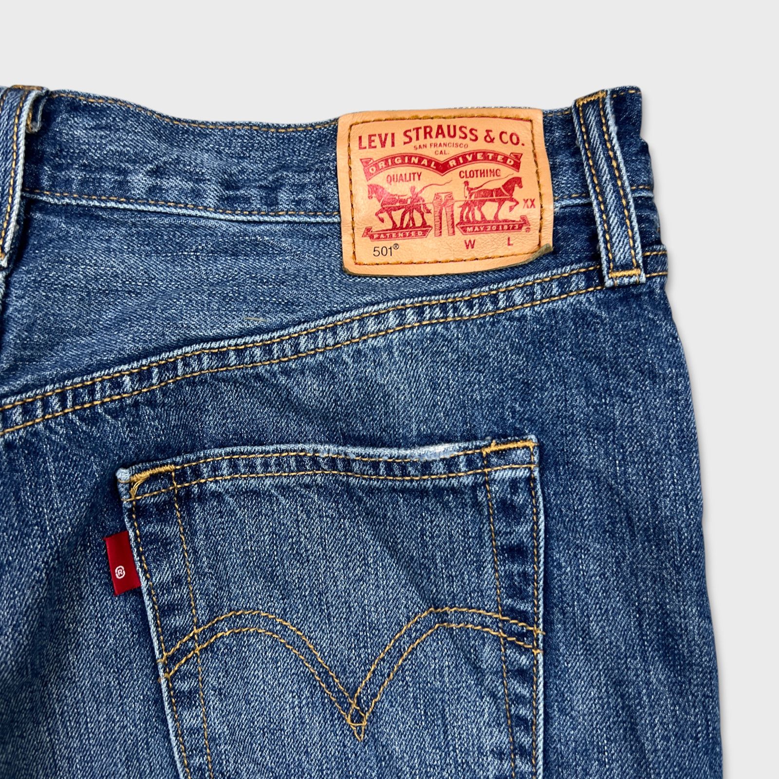 Levi's × Vintage Levi's 501 Jeans 32x31 Original Fit Straight Distress Denim Size US 32 / EU 48 - 8 Thumbnail