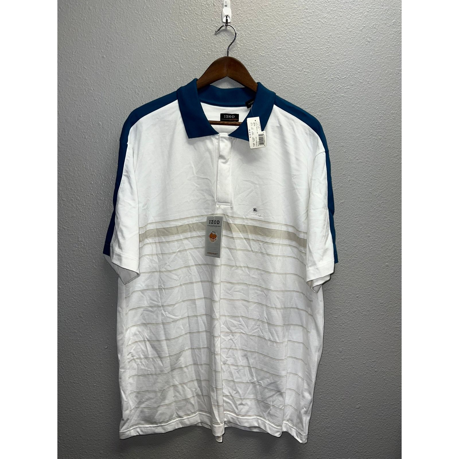 Izod Izod XFG Polo Shirt Xtreme Function Golfwear White XL NWT Size US XL / EU 56 / 4 - 1 Thumbnail