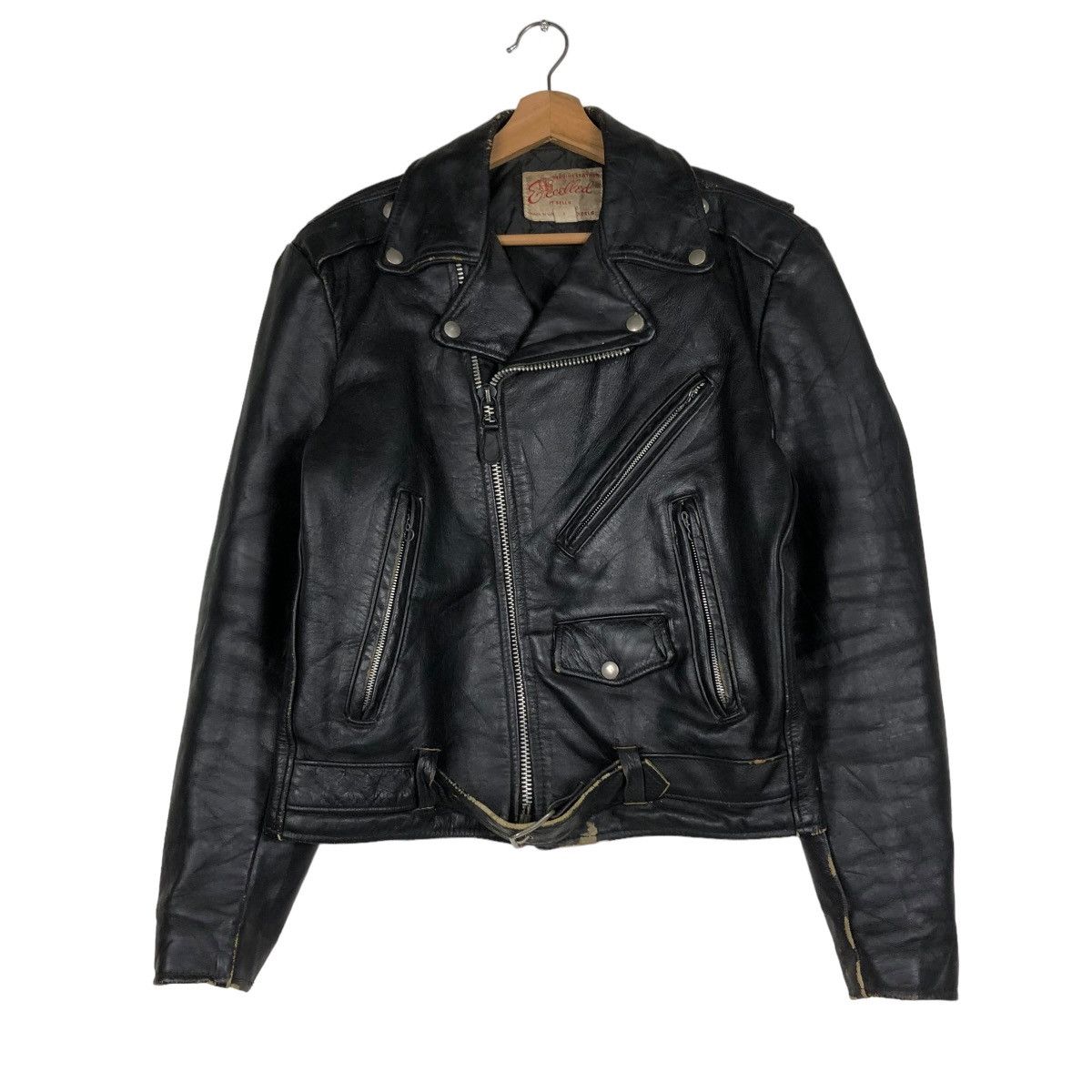 Aero Leathers 🔥VTG 60’s BIKER LEATHER JACKET DOUBLE COLLAR EXCELLED USA Size US M / EU 48-50 / 2 - 3 Thumbnail