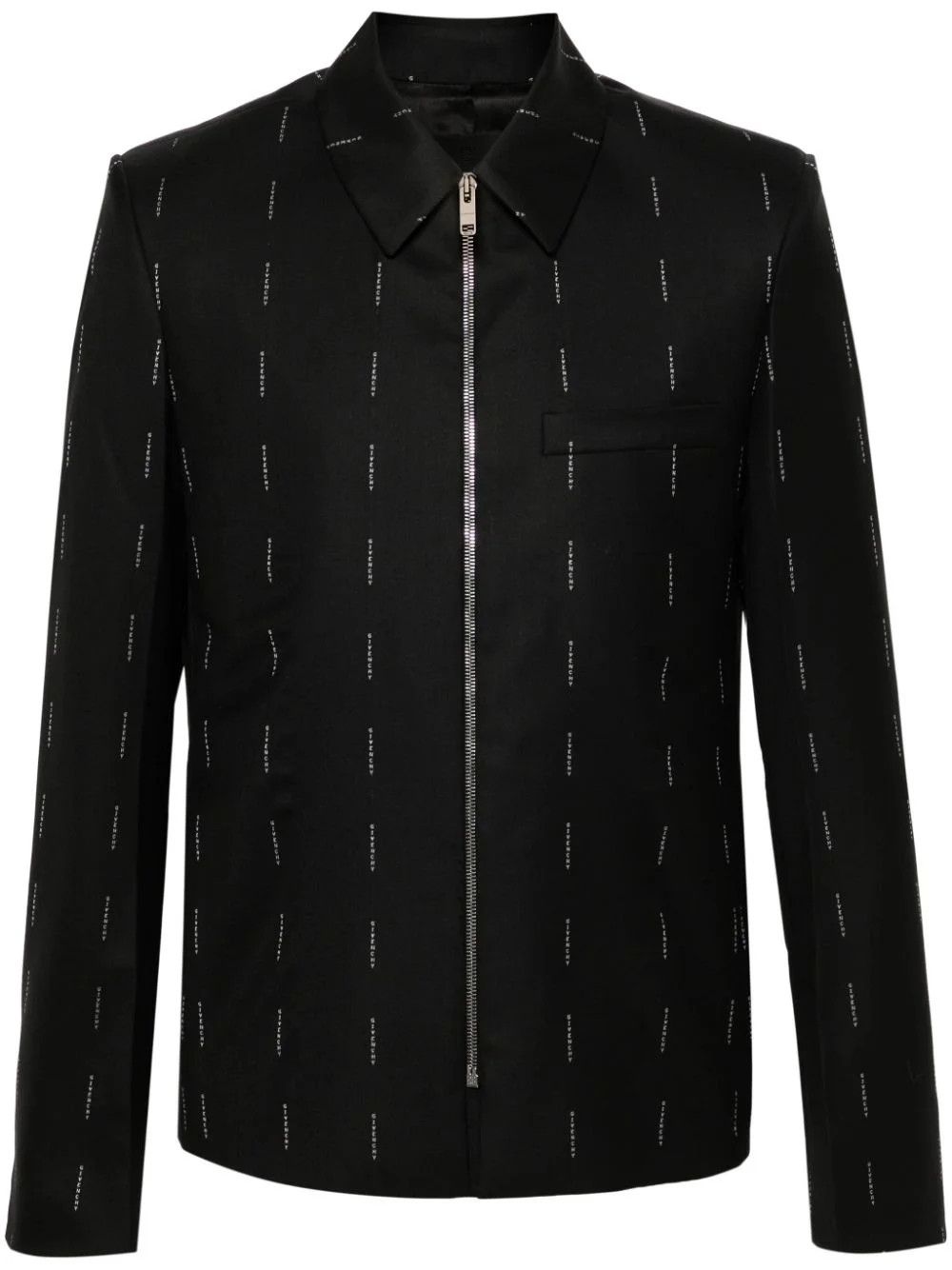Givenchy o1mle0226 Structured Zipped Jacket in Black Size US S / EU 44-46 / 1 - 1 Thumbnail